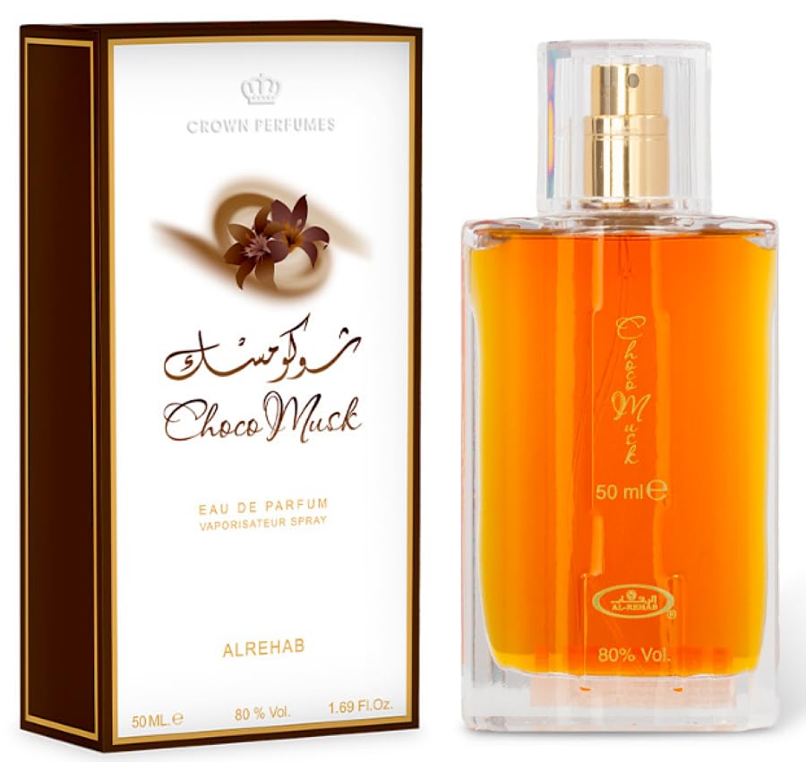 Al-Rehab Choco Musk Eau de Parfum – Warm Gourmand Women’s Fragrance with Chocolate, Vanilla & Musk (50ml)