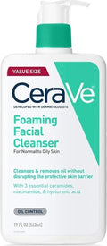 CeraVe Foaming Facial Cleanser, Face Wash for Oily Skin, 19oz