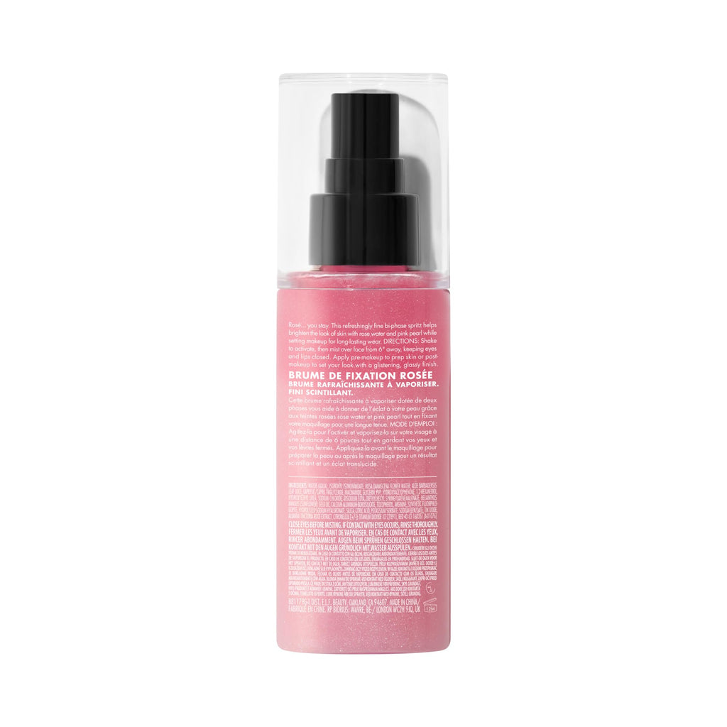 e.l.f. Power Grip Dewy Setting Spray – Bi-Phase Hydrating Mist with Aloe, Hyaluronic Acid & Squalane