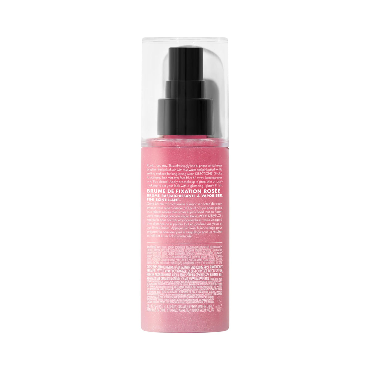 e.l.f. Power Grip Dewy Setting Spray – Bi-Phase Hydrating Mist with Aloe, Hyaluronic Acid & Squalane