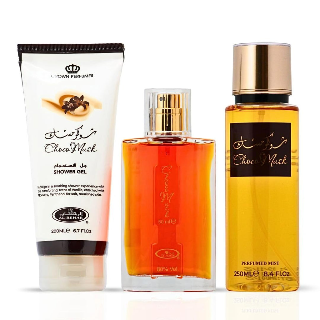 Al-Rehab Choco Musk Eau de Parfum – Warm Gourmand Women’s Fragrance with Chocolate, Vanilla & Musk (50ml)