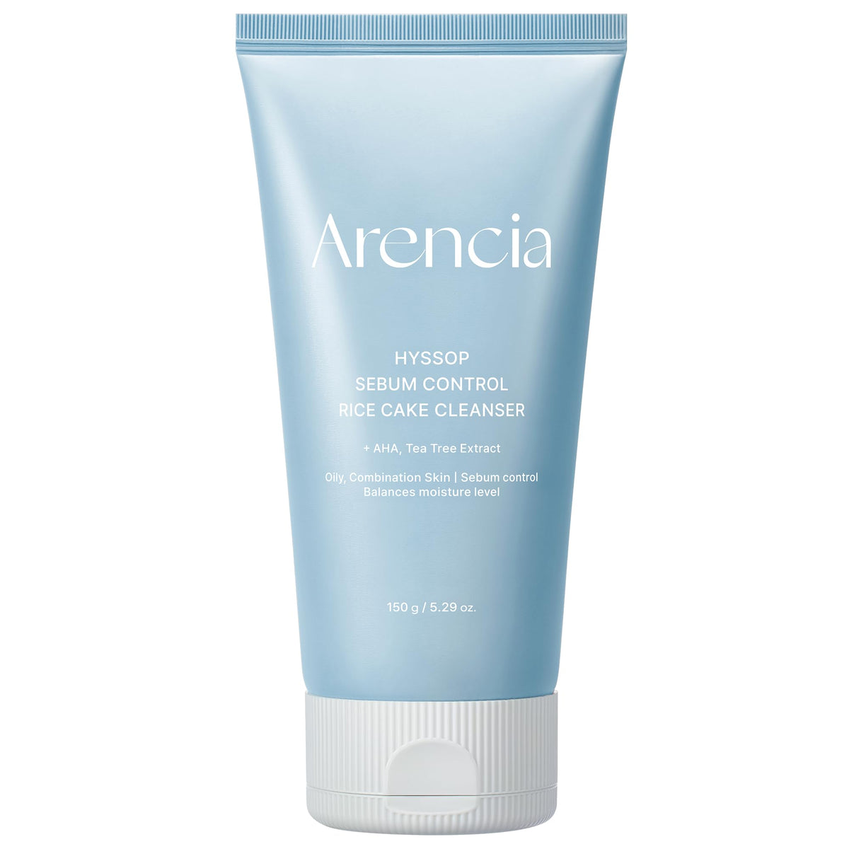 ARENCIA Salicylic Acid, Green Tea + LHA Deep Pore Rice Cake Cleanser – Deep Pore Cleansing for All Skin Types, Korean Face Wash, 150ml / 5.07 fl oz
