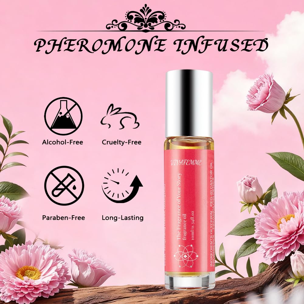 VivaFemme Pheromone Perfume Roll-On for Women – Long-Lasting Fragrance Oil | Travel-Size Charm-Boosting Scent