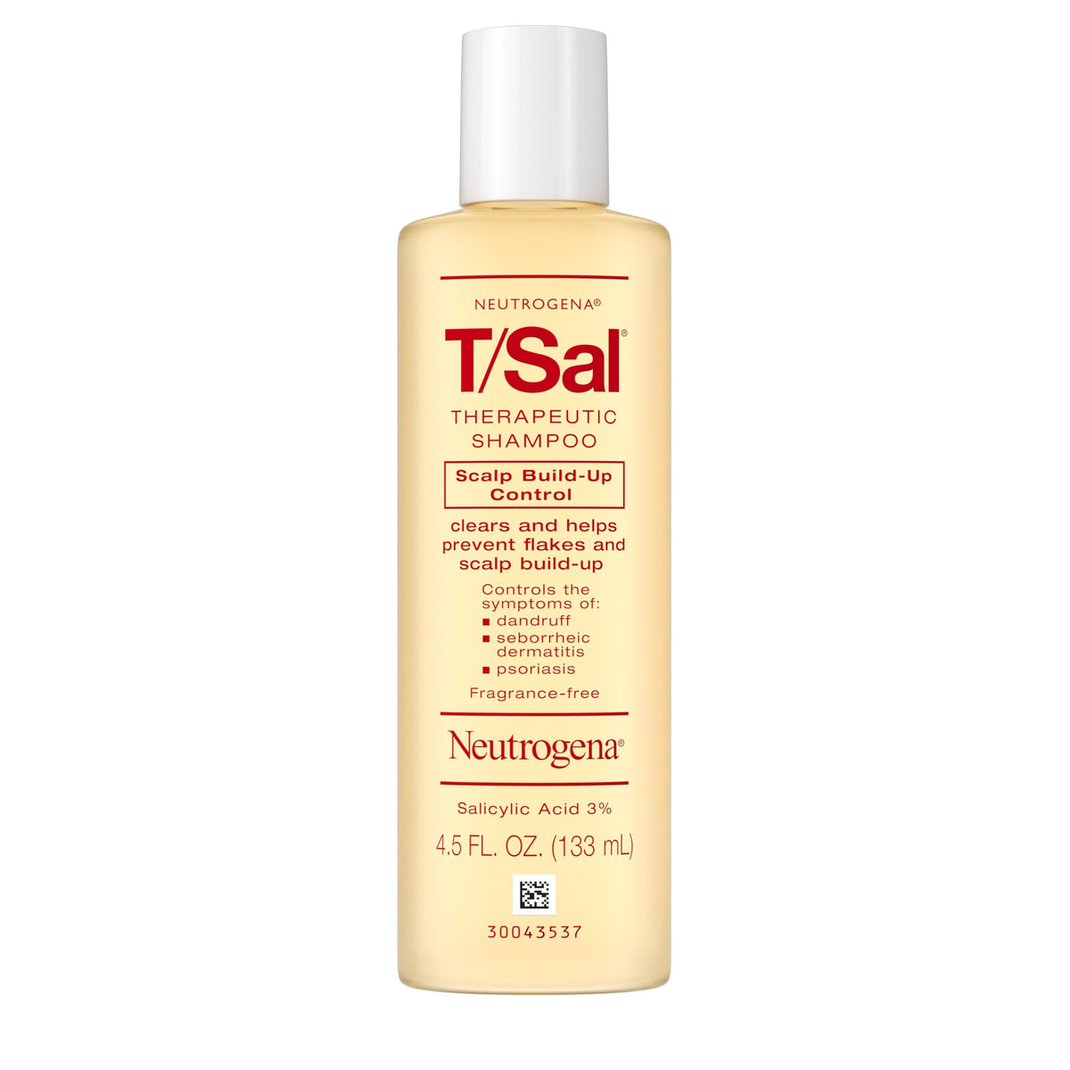 Neutrogena T/Sal Therapeutic Dandruff Shampoo – Maximum Strength 3% Salicylic Acid for Scalp Psoriasis & Dandruff (4.5 fl oz)