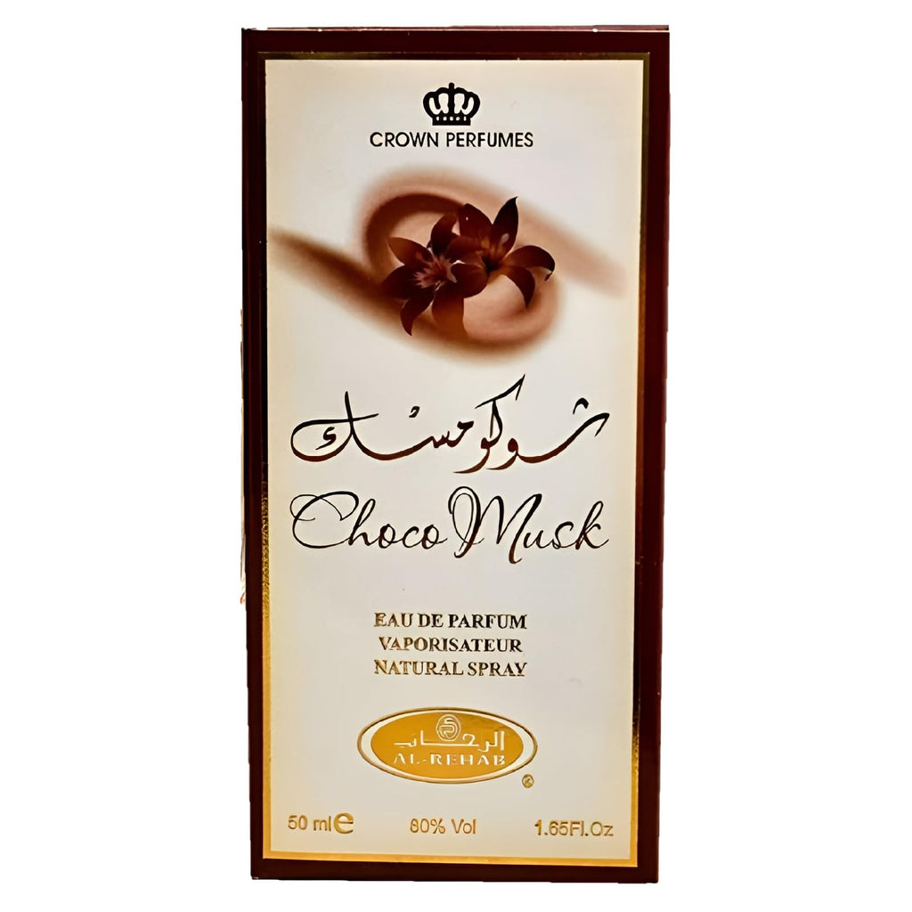 Al-Rehab Choco Musk Eau de Parfum – Warm Gourmand Women’s Fragrance with Chocolate, Vanilla & Musk (50ml)