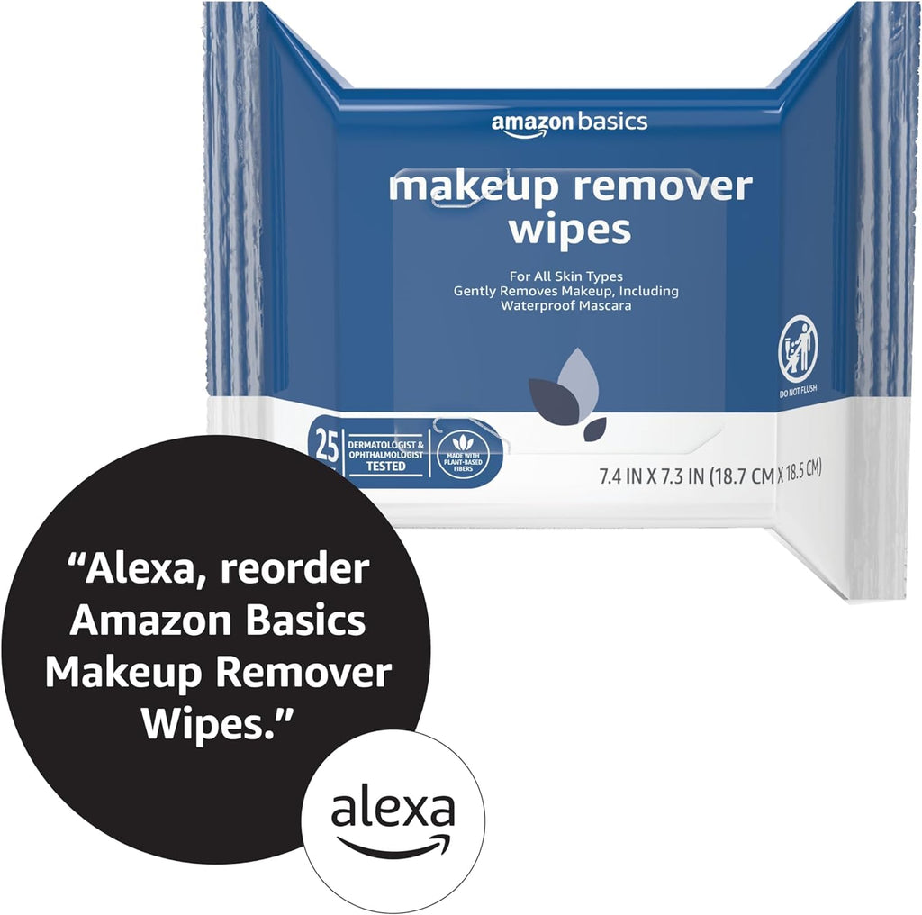 Makeup Remover Wipes – Gentle, Alcohol-Free & pH-Balanced | Removes Waterproof Mascara (25 Count)