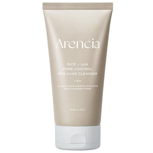 ARENCIA Salicylic Acid, Green Tea + LHA Deep Pore Rice Cake Cleanser – Deep Pore Cleansing for All Skin Types, Korean Face Wash, 150ml / 5.07 fl oz