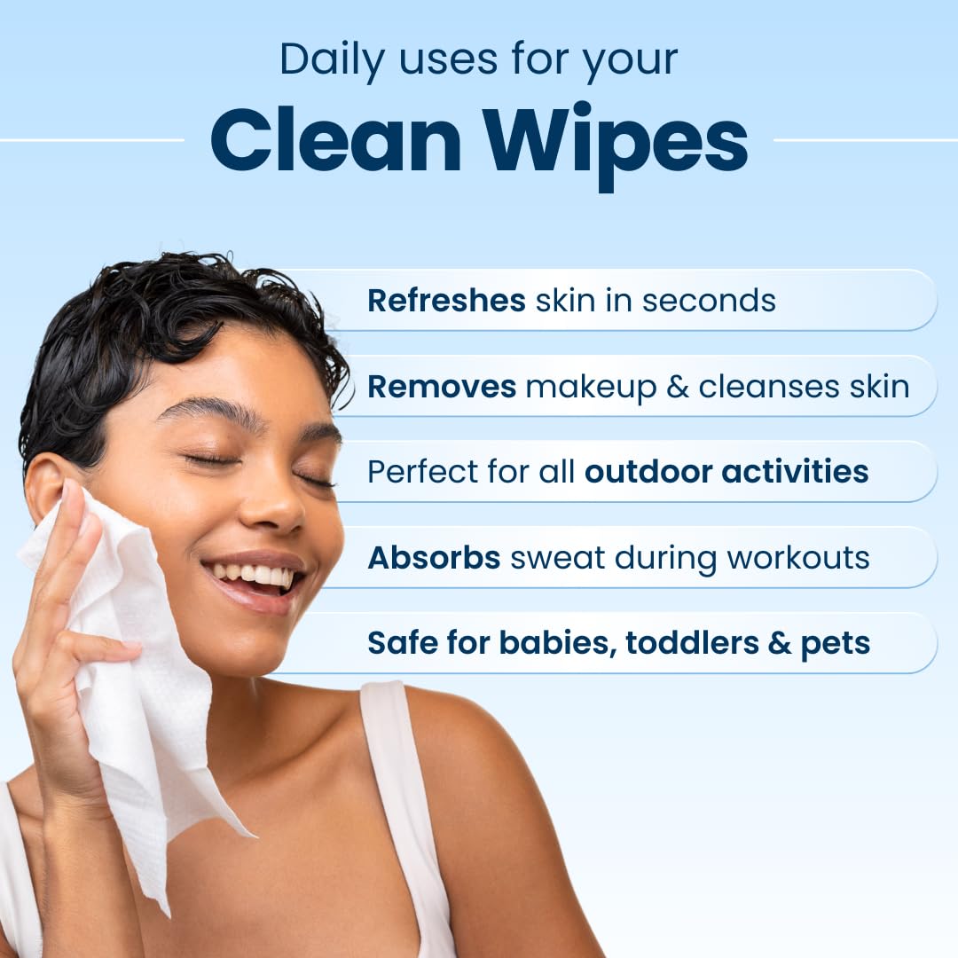 Clean Skin Club XL Makeup Remover Wipes – Dual-Sided, Fragrance-Free & Vegan (30 Count)