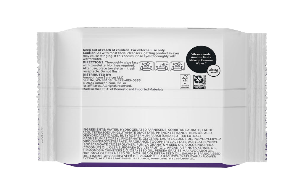 Makeup Remover Wipes – Gentle, Alcohol-Free & pH-Balanced | Removes Waterproof Mascara (25 Count)