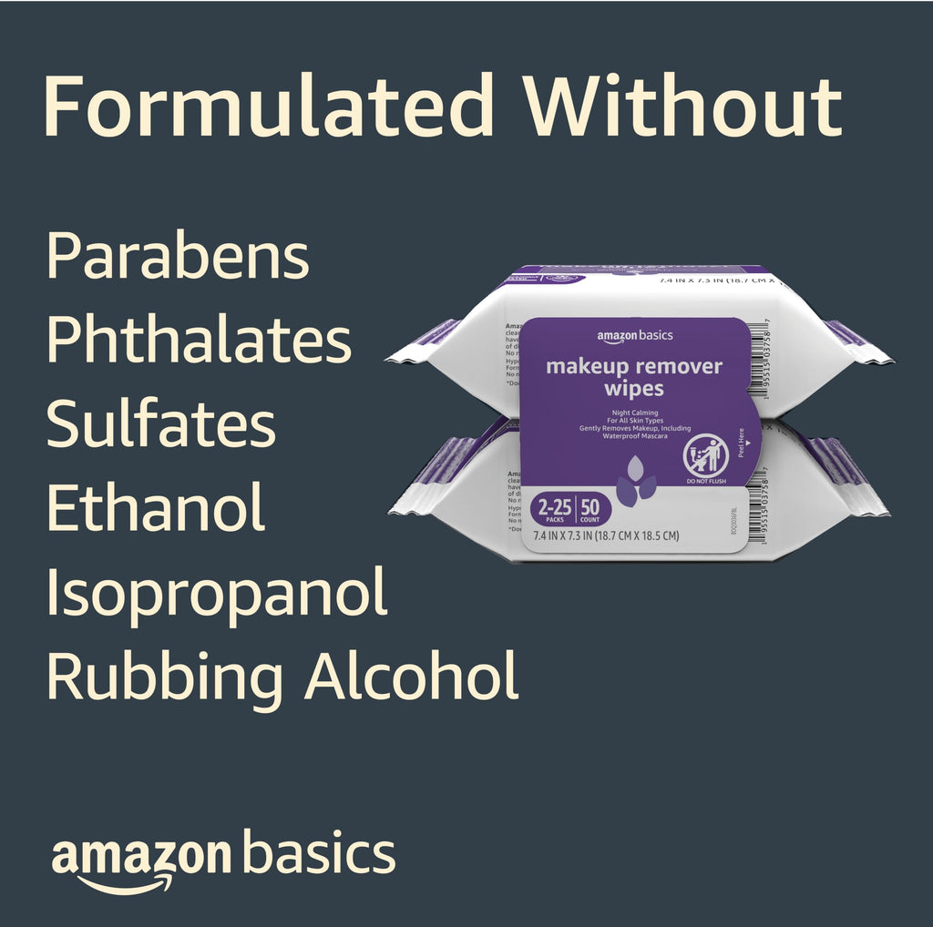 Makeup Remover Wipes – Gentle, Alcohol-Free & pH-Balanced | Removes Waterproof Mascara (25 Count)