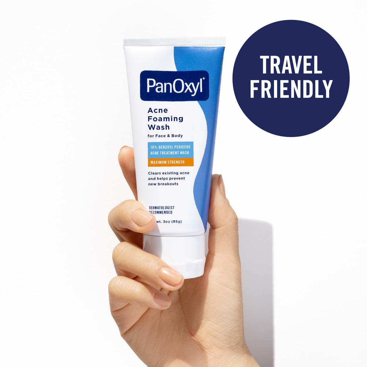 PanOxyl 10% Benzoyl Peroxide Acne Foaming Wash – Maximum Strength Face & Body Cleanser