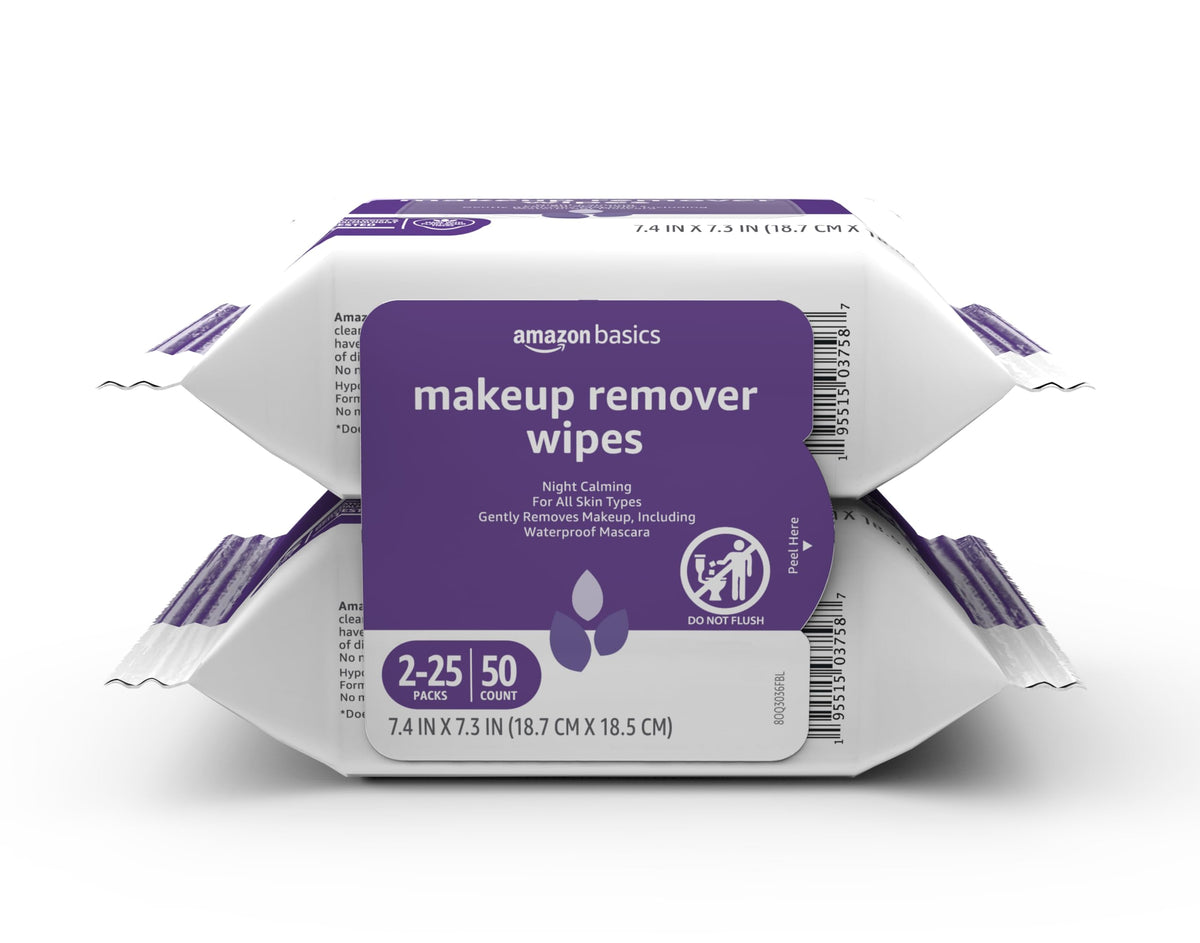 Makeup Remover Wipes – Gentle, Alcohol-Free & pH-Balanced | Removes Waterproof Mascara (25 Count)