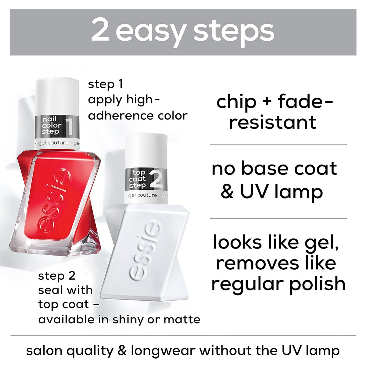 Essie Gel Couture Long-Lasting Nail Polish, 8-Free Vegan, 0.46 fl oz