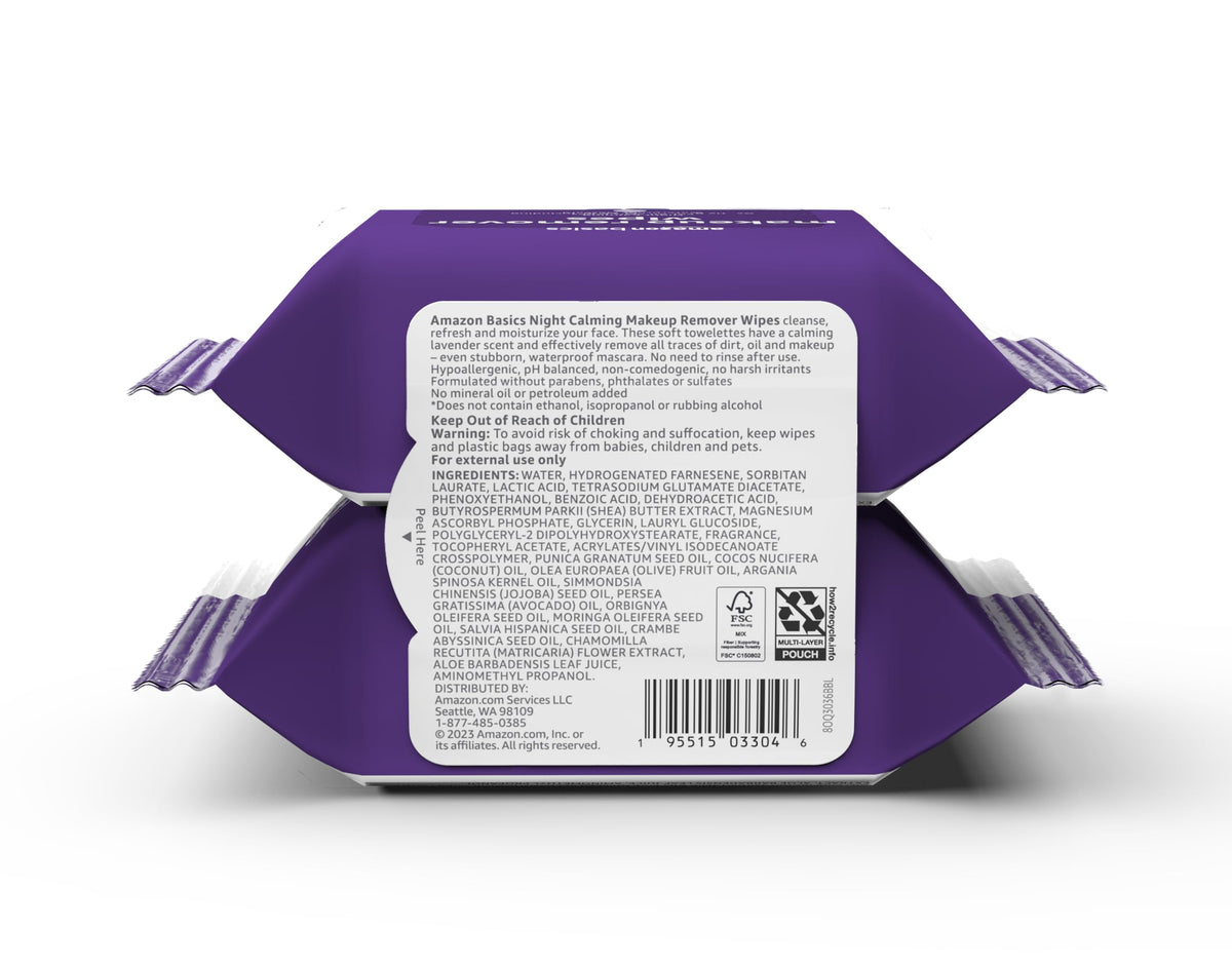 Makeup Remover Wipes – Gentle, Alcohol-Free & pH-Balanced | Removes Waterproof Mascara (25 Count)