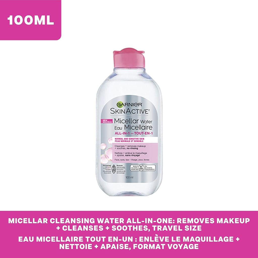Garnier Micellar Water, Hydrating Facial Cleanser & Makeup Remover, Suitable for Sensitive Skin, Vegan, Cruelty Free, 13.5 Fl Oz (400mL), 1 Count