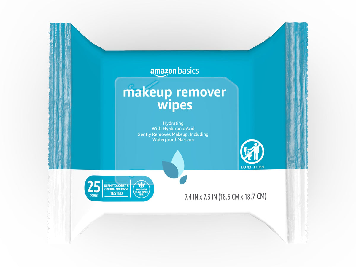 Makeup Remover Wipes – Gentle, Alcohol-Free & pH-Balanced | Removes Waterproof Mascara (25 Count)