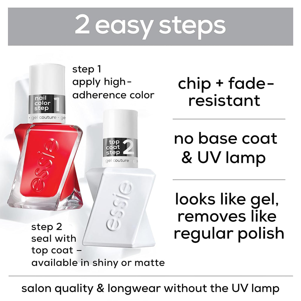Essie Gel Couture Long-Lasting Nail Polish, 8-Free Vegan, 0.46 fl oz
