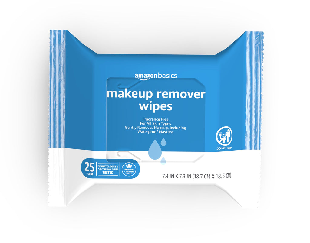 Makeup remover wipes Fragrance Free 25 Count (Pack of 12)