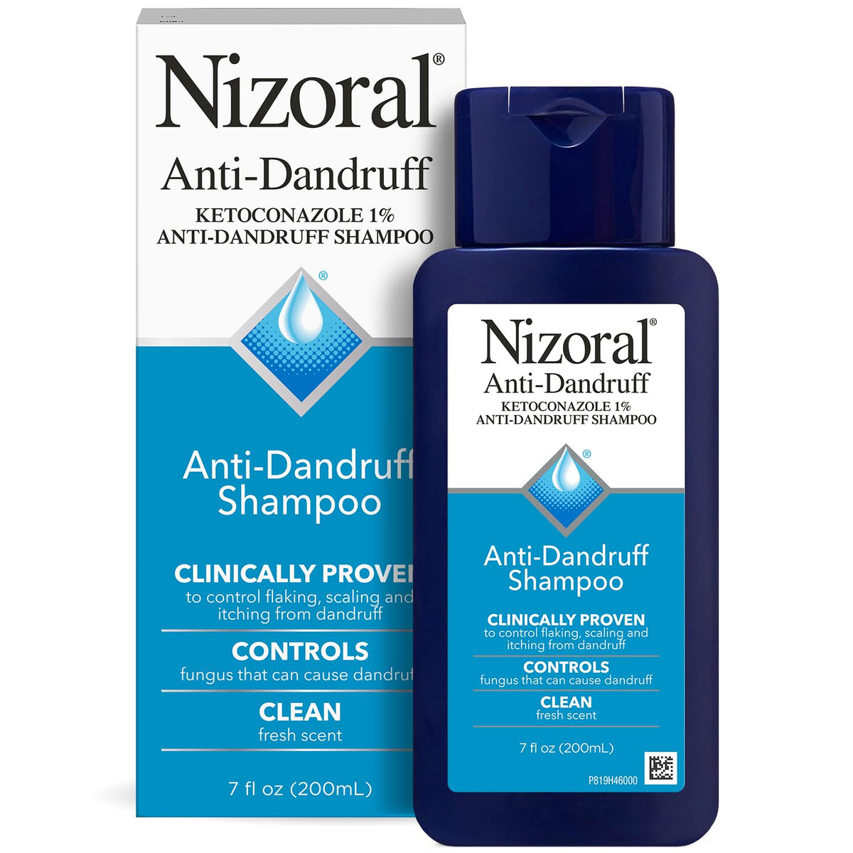 Nizoral Anti-Dandruff Shampoo – 1% Ketoconazole, 10x More Effective Scalp Fungus Control (7 fl oz)