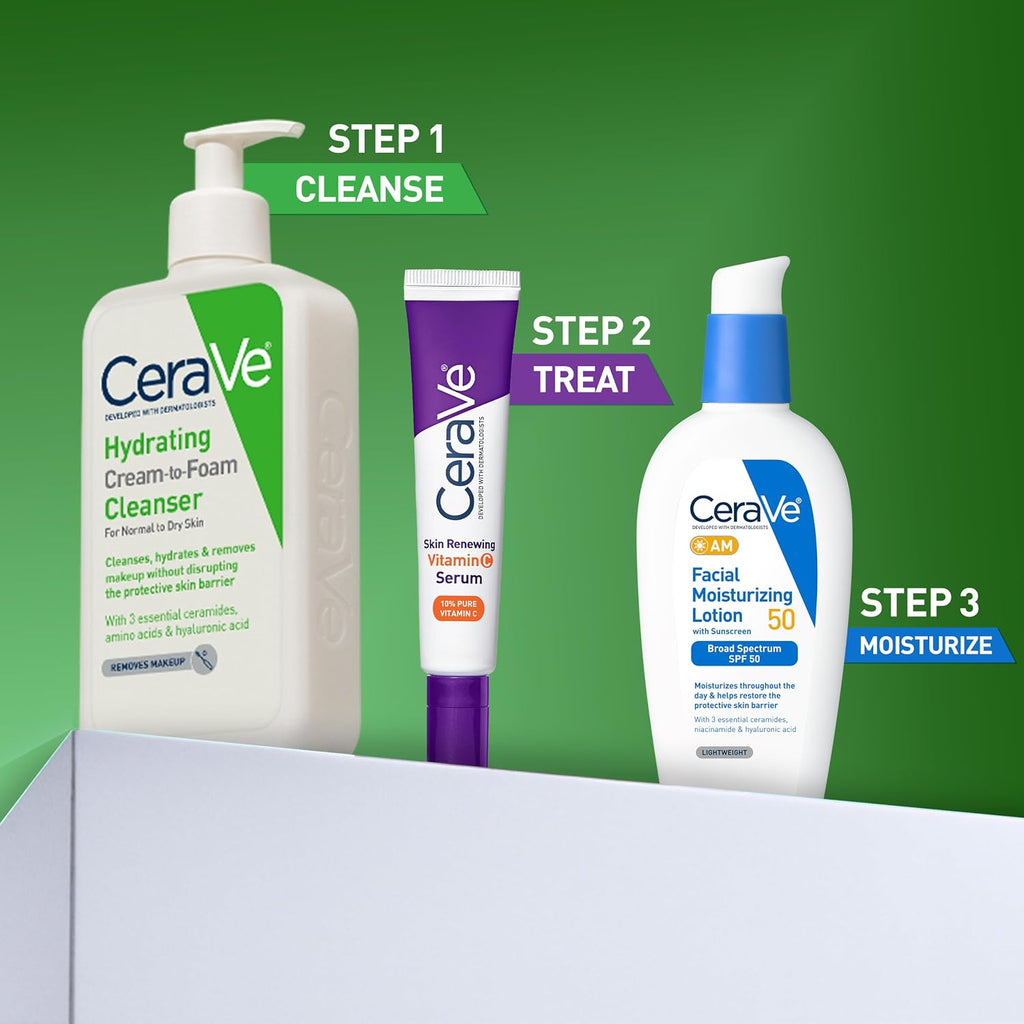 CeraVe Hydrating Cream To Foam Cleanser, Face Wash for Dry Skin, 19oz
