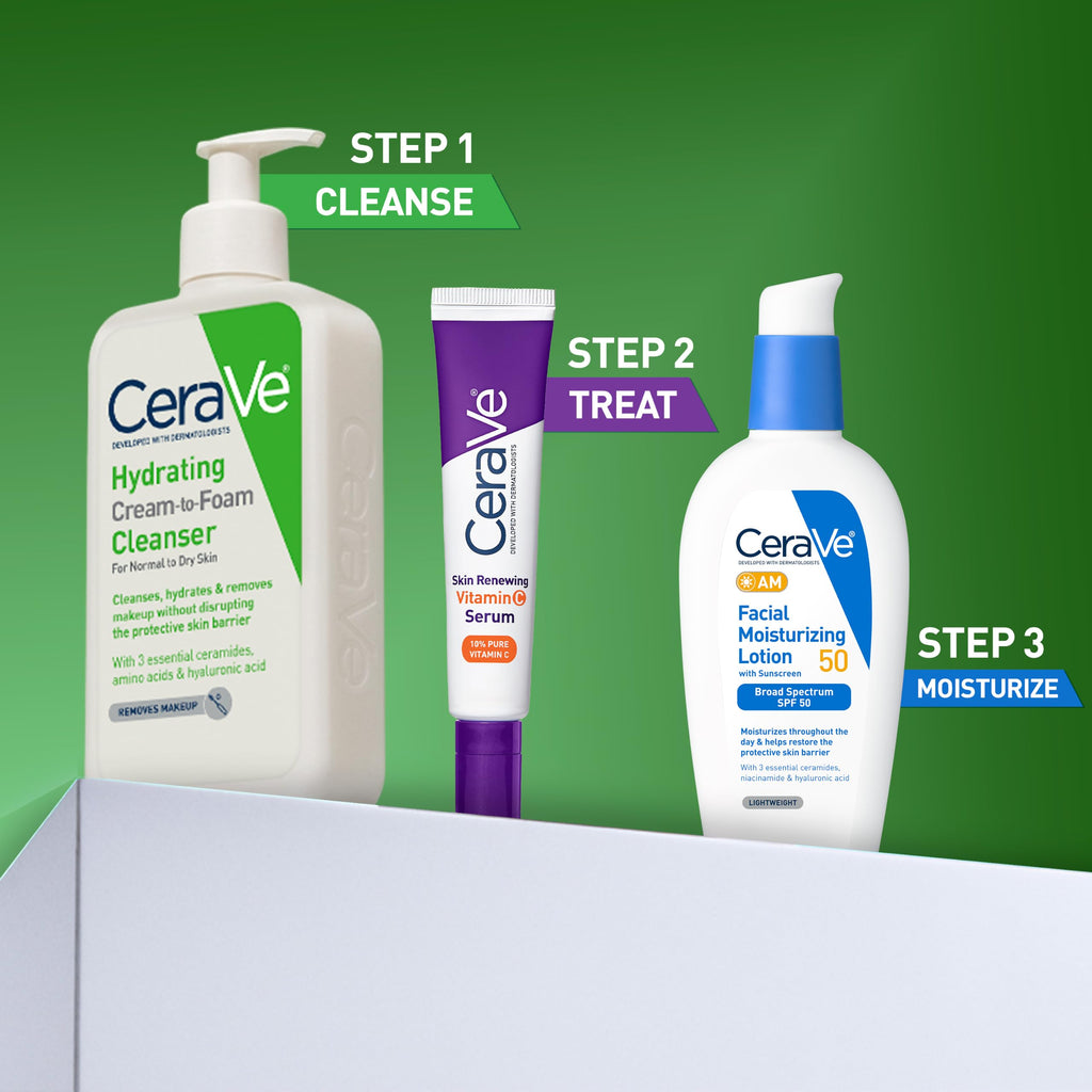 CeraVe Hydrating Cream To Foam Cleanser, Face Wash for Dry Skin, 19oz