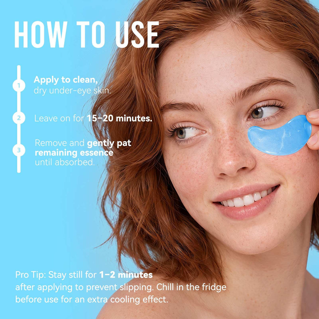 AILEORY Under Eye Patches – Tri-Color Glitter Gel Pads | Dark Circles, Puffiness & Wrinkles