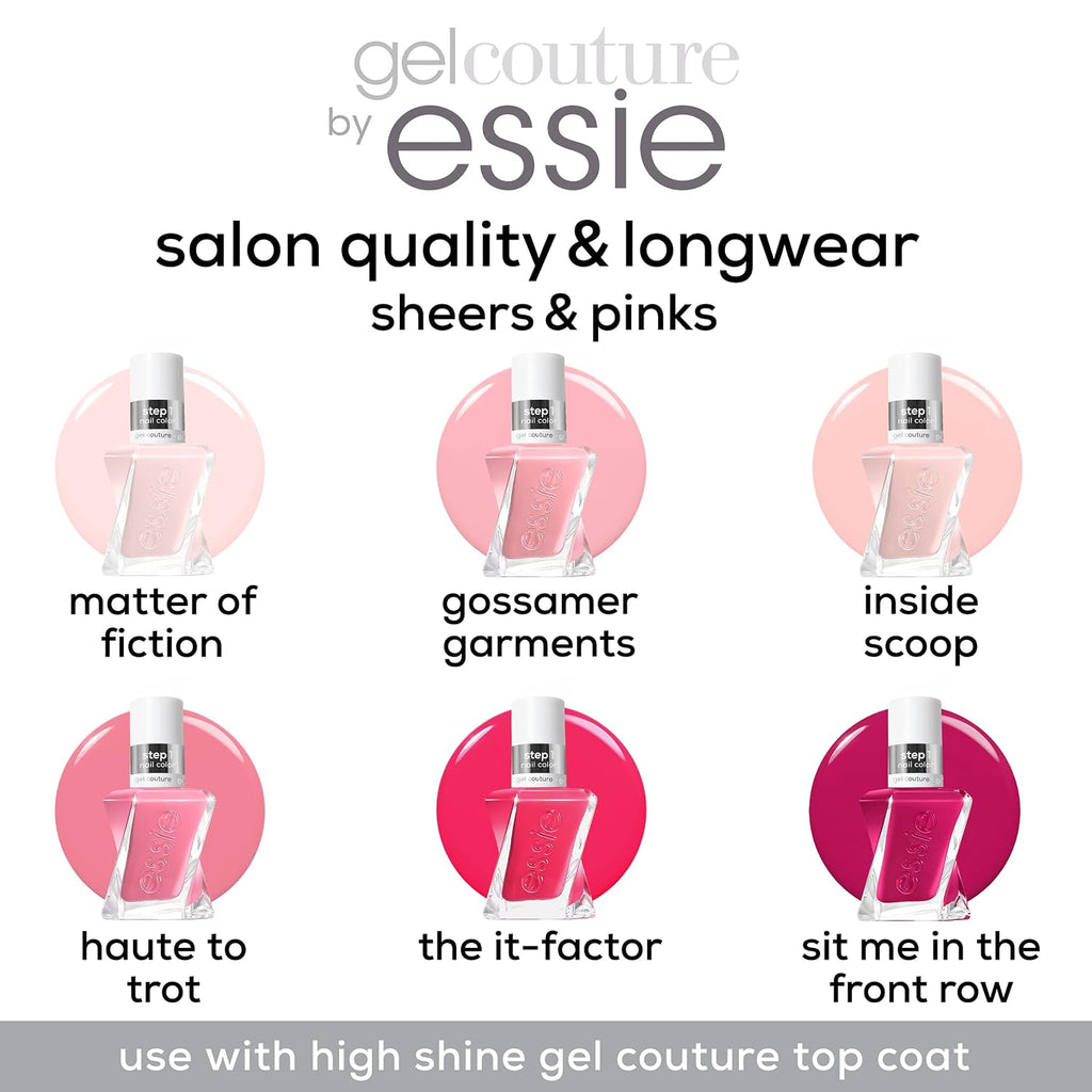 Essie Gel Couture Long-Lasting Nail Polish, 8-Free Vegan, 0.46 fl oz