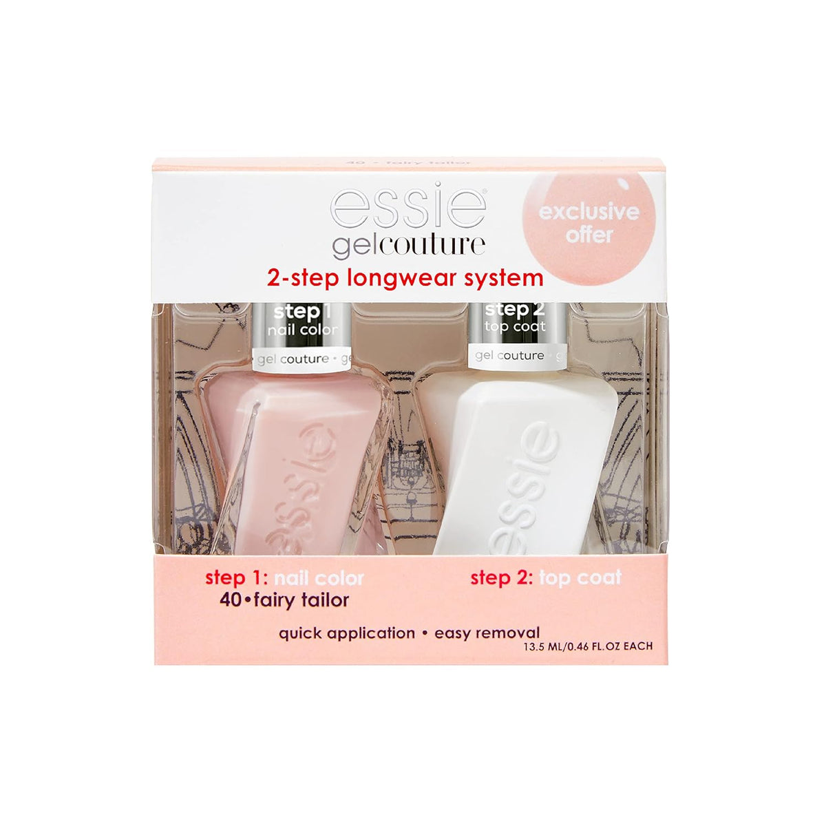 Essie Gel Couture Long-Lasting Nail Polish, 8-Free Vegan, 0.46 fl oz