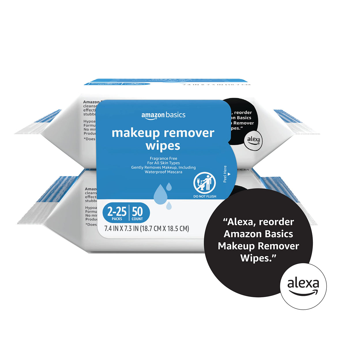 Makeup Remover Wipes – Gentle, Alcohol-Free & pH-Balanced | Removes Waterproof Mascara (25 Count)