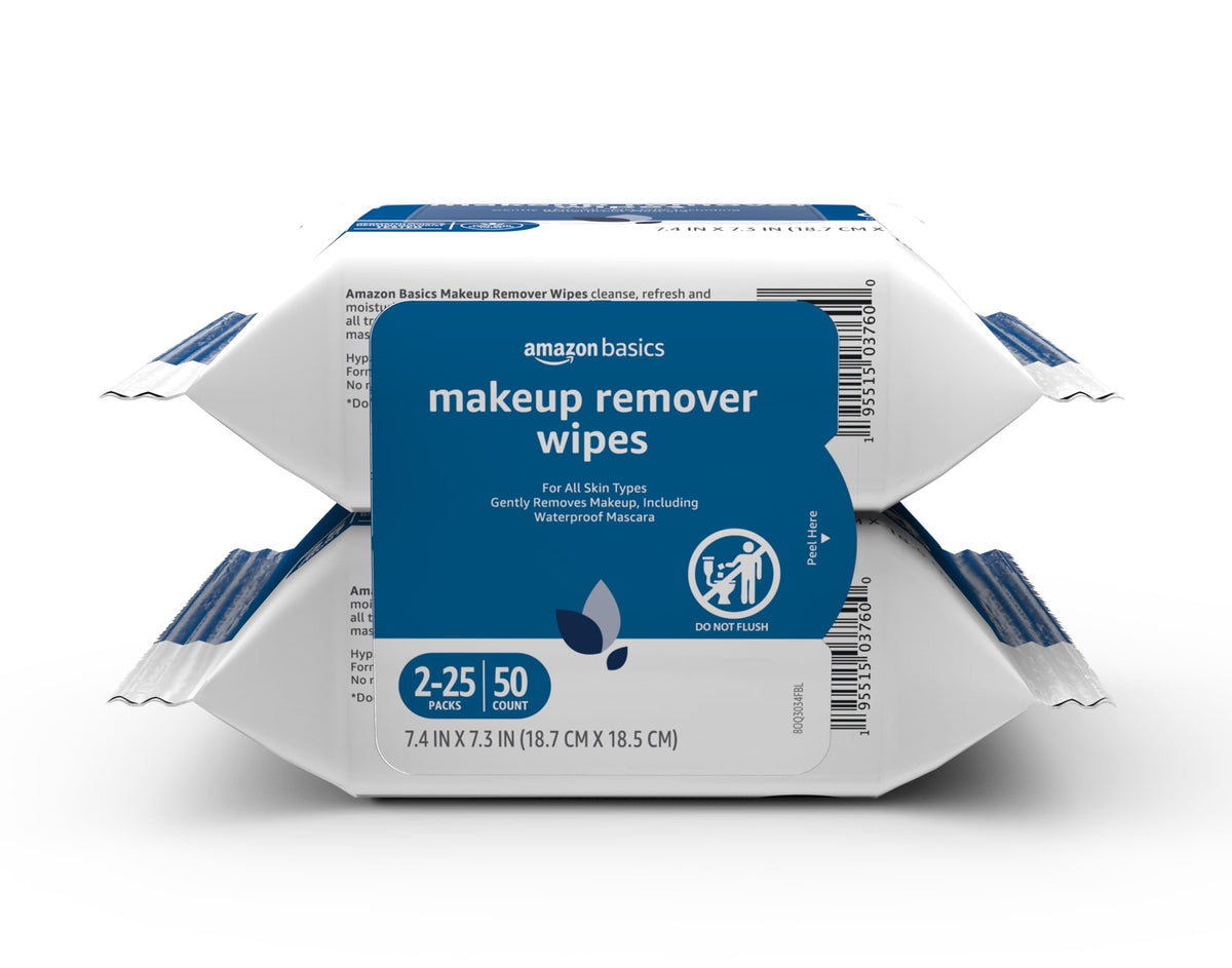 Makeup Remover Wipes – Gentle, Alcohol-Free & pH-Balanced | Removes Waterproof Mascara (25 Count)
