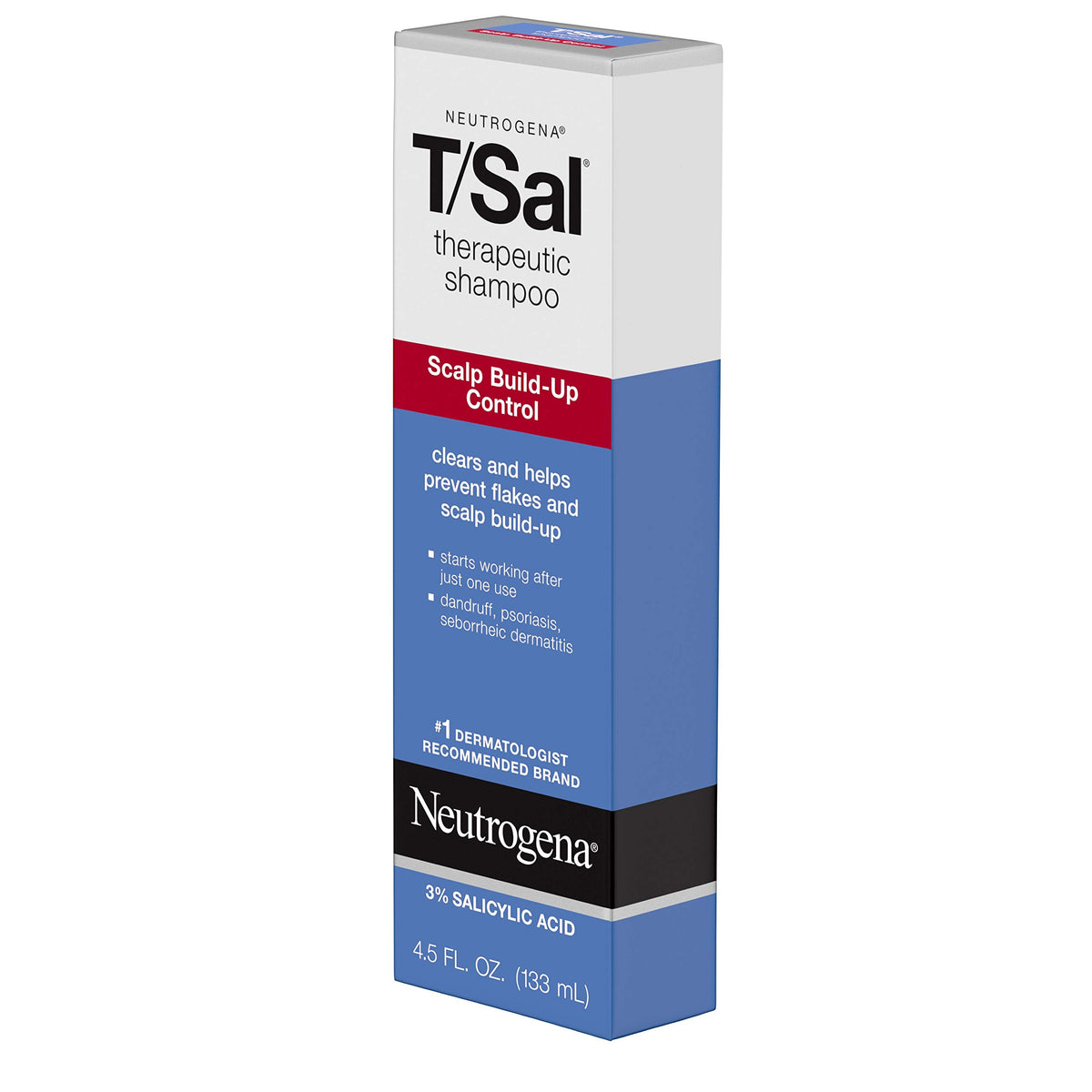 Neutrogena T/Sal Therapeutic Dandruff Shampoo – Maximum Strength 3% Salicylic Acid for Scalp Psoriasis & Dandruff (4.5 fl oz)