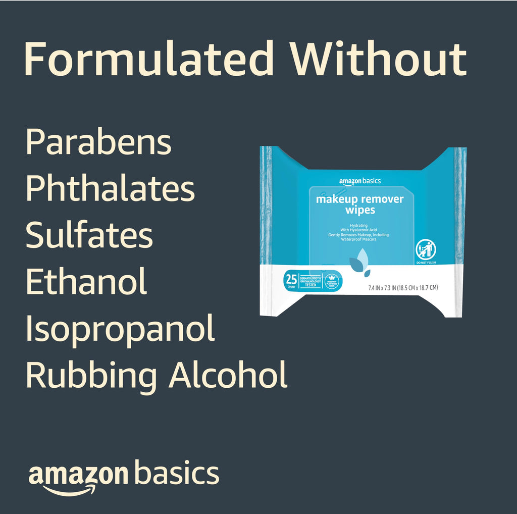 Makeup Remover Wipes – Gentle, Alcohol-Free & pH-Balanced | Removes Waterproof Mascara (25 Count)