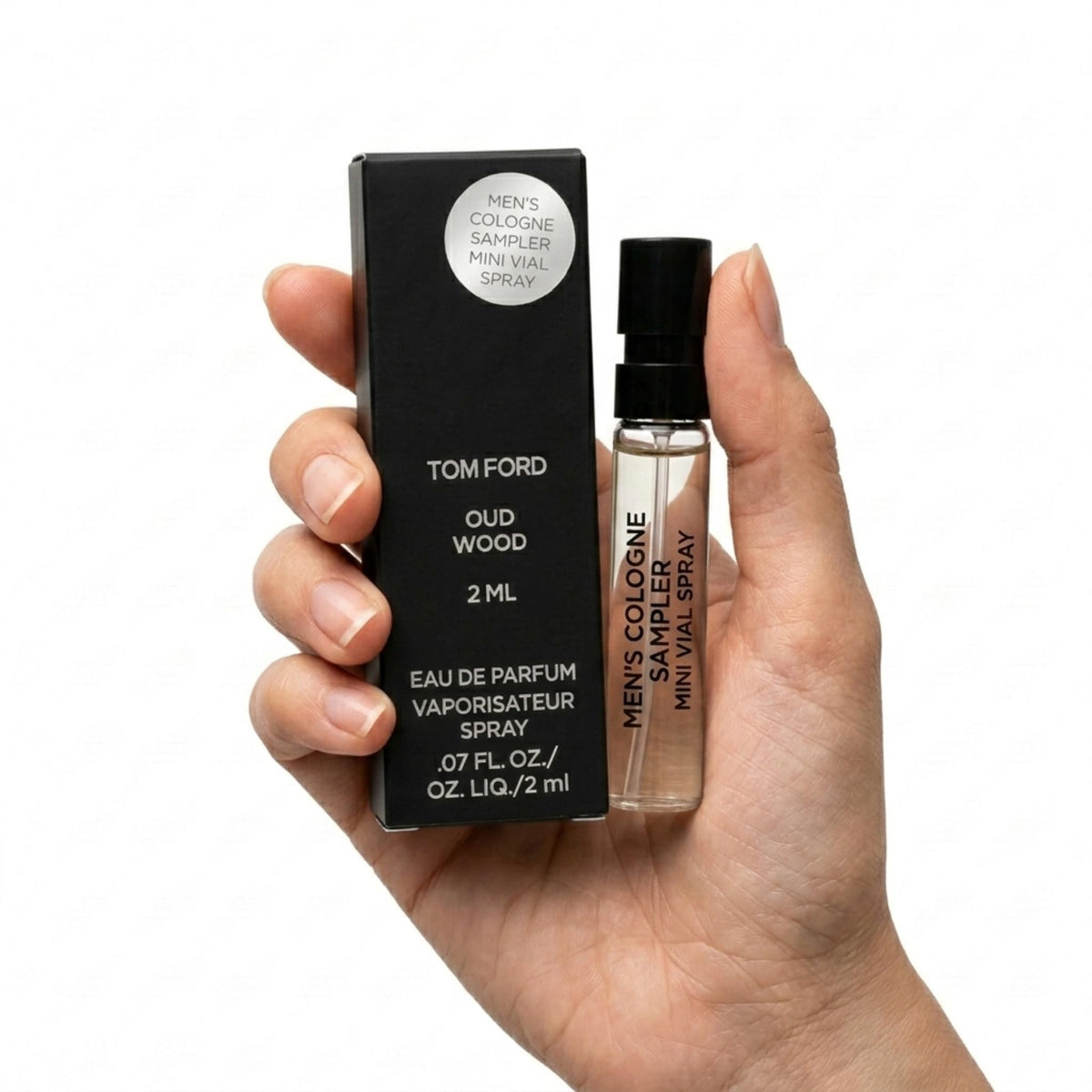 Tom Ford Oud Wood Eau de Parfum – Travel Size Sample Vial | Woody Amber Luxury Fragrance (0.06 oz / 2ml)