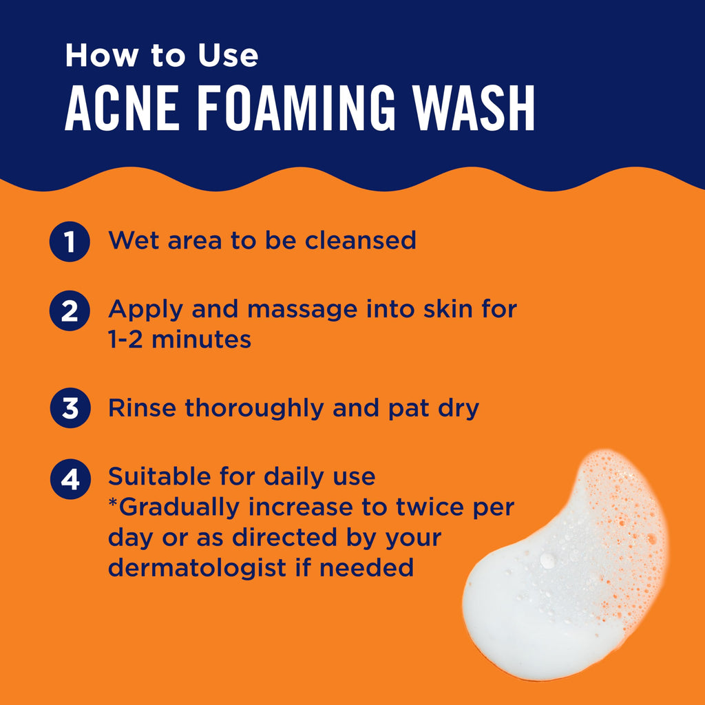 PanOxyl 10% Benzoyl Peroxide Acne Foaming Wash – Maximum Strength Face & Body Cleanser