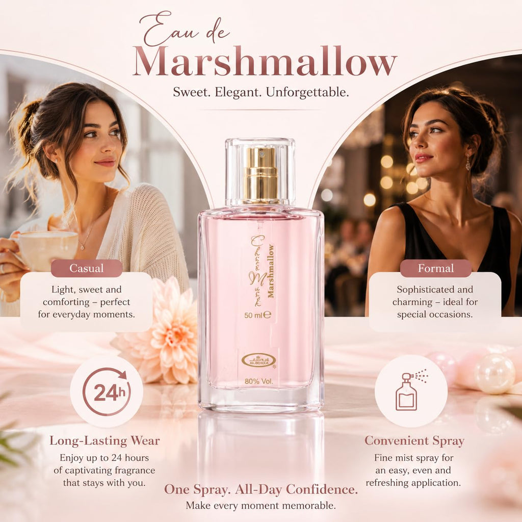 Al-Rehab Choco Musk Eau de Parfum – Warm Gourmand Women’s Fragrance with Chocolate, Vanilla & Musk (50ml)