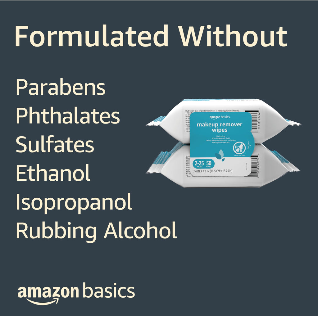 Makeup Remover Wipes – Gentle, Alcohol-Free & pH-Balanced | Removes Waterproof Mascara (25 Count)