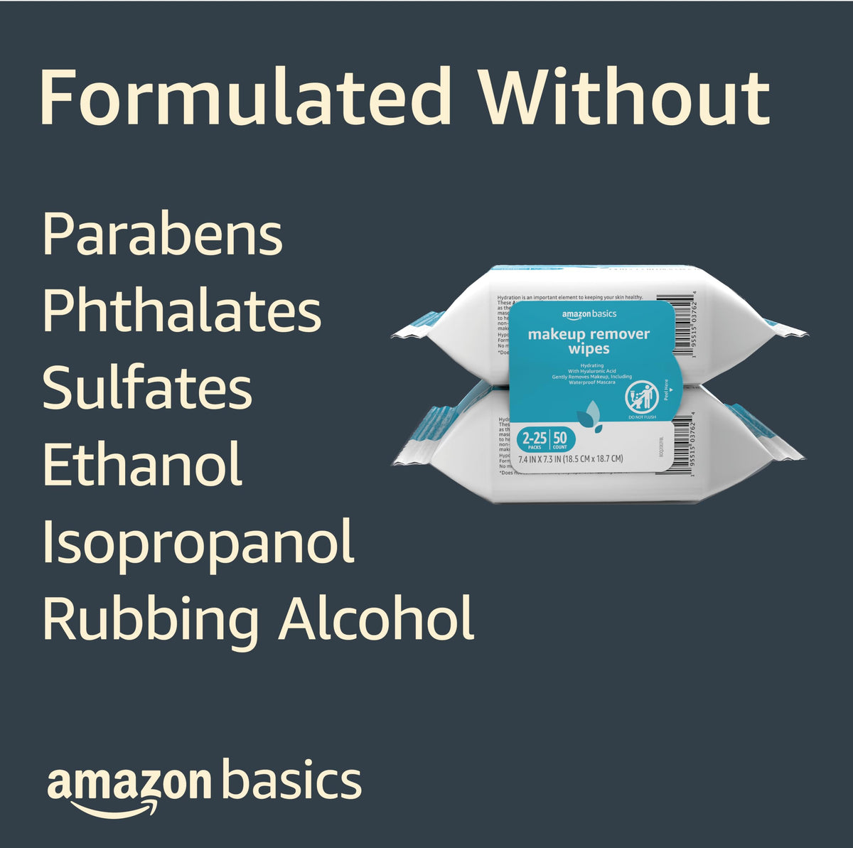 Makeup Remover Wipes – Gentle, Alcohol-Free & pH-Balanced | Removes Waterproof Mascara (25 Count)