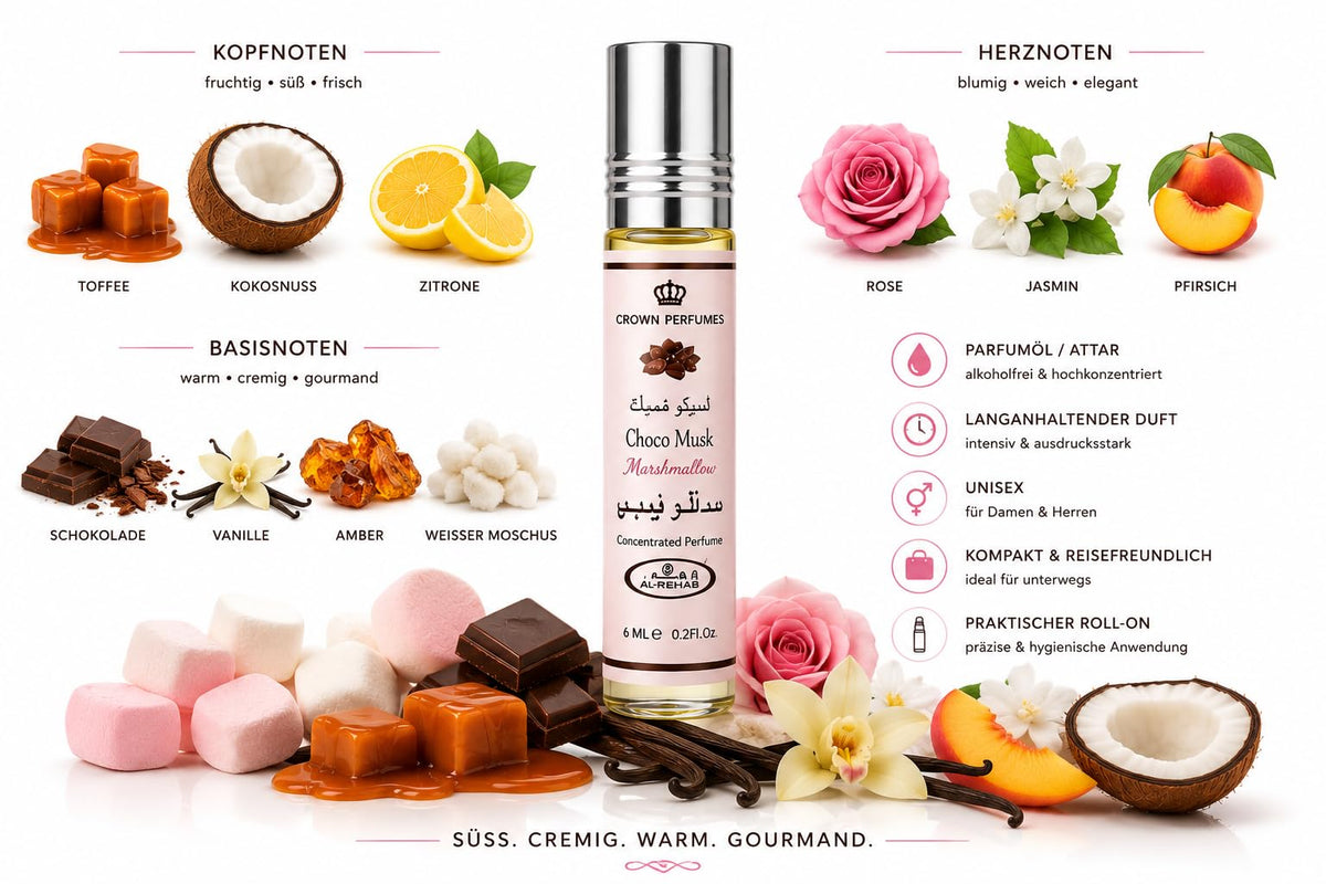 Al-Rehab Choco Musk Eau de Parfum – Warm Gourmand Women’s Fragrance with Chocolate, Vanilla & Musk (50ml)