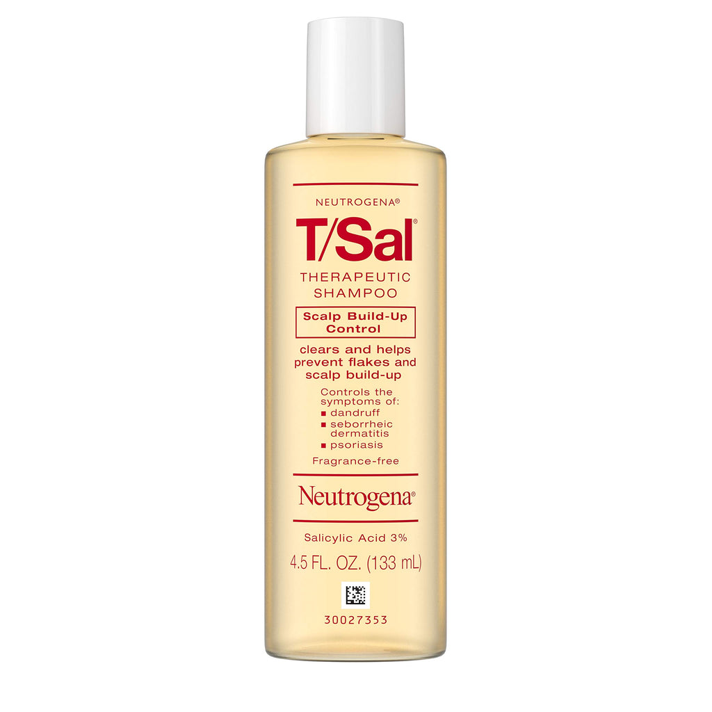 Neutrogena T/Sal Therapeutic Dandruff Shampoo – Maximum Strength 3% Salicylic Acid for Scalp Psoriasis & Dandruff (4.5 fl oz)