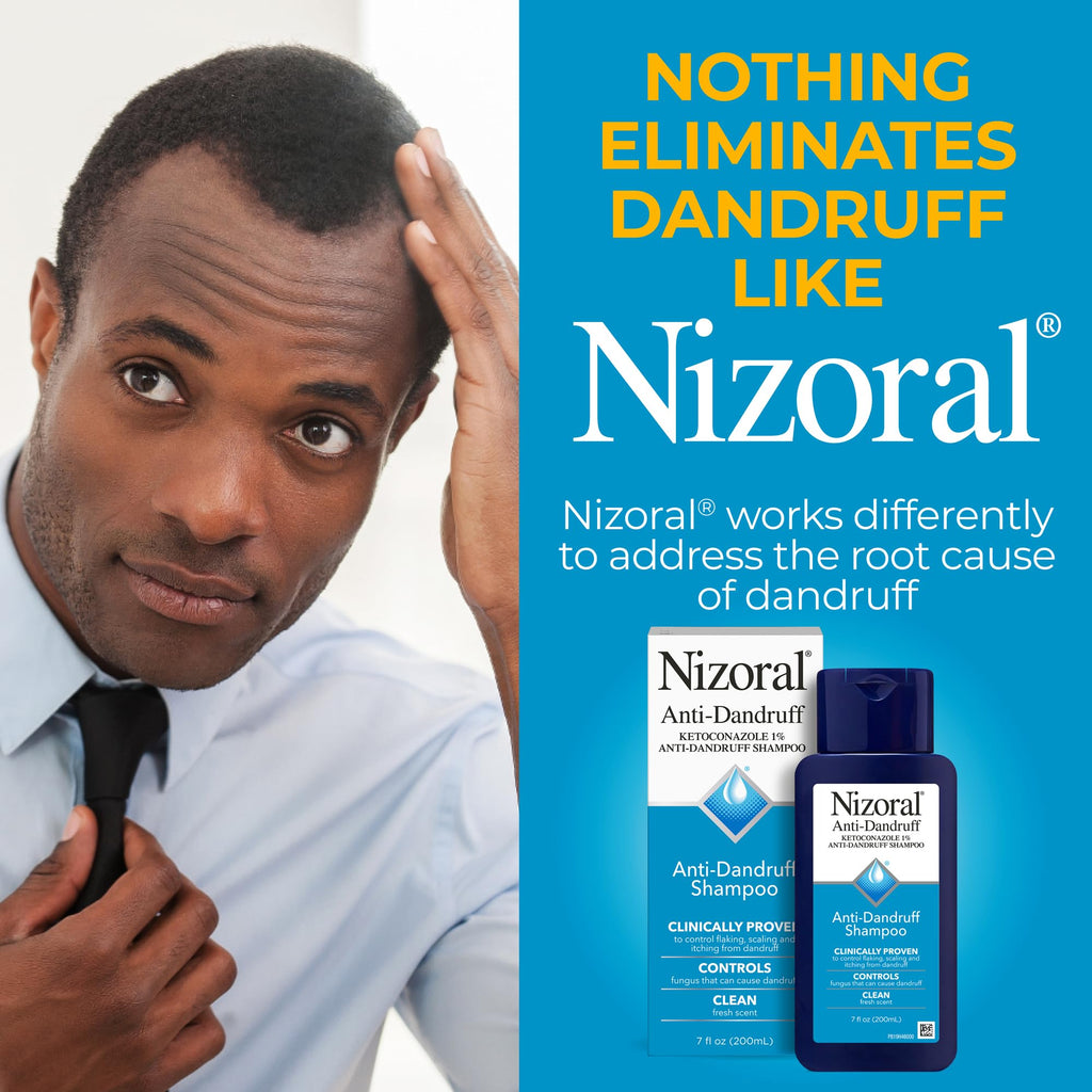 Nizoral Anti-Dandruff Shampoo – 1% Ketoconazole, 10x More Effective Scalp Fungus Control (7 fl oz)