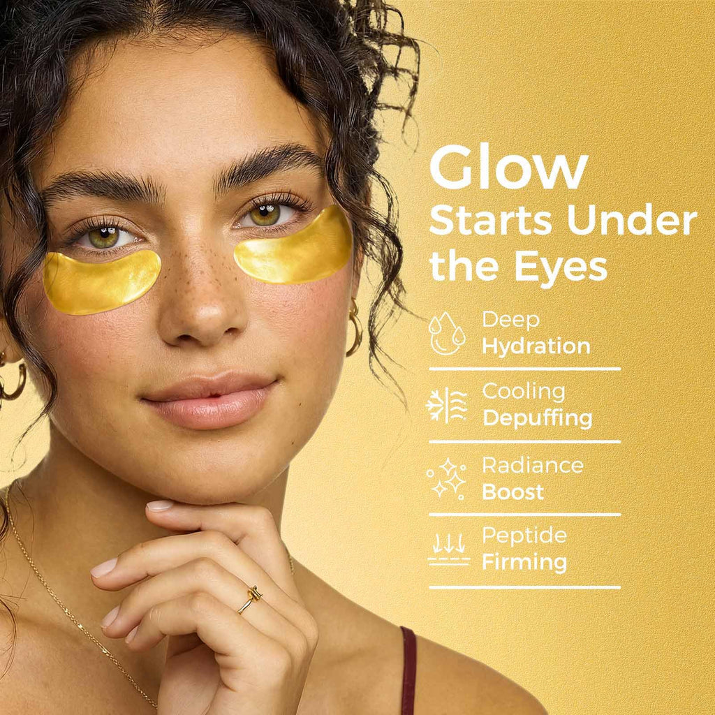 AILEORY Under Eye Patches – Tri-Color Glitter Gel Pads | Dark Circles, Puffiness & Wrinkles