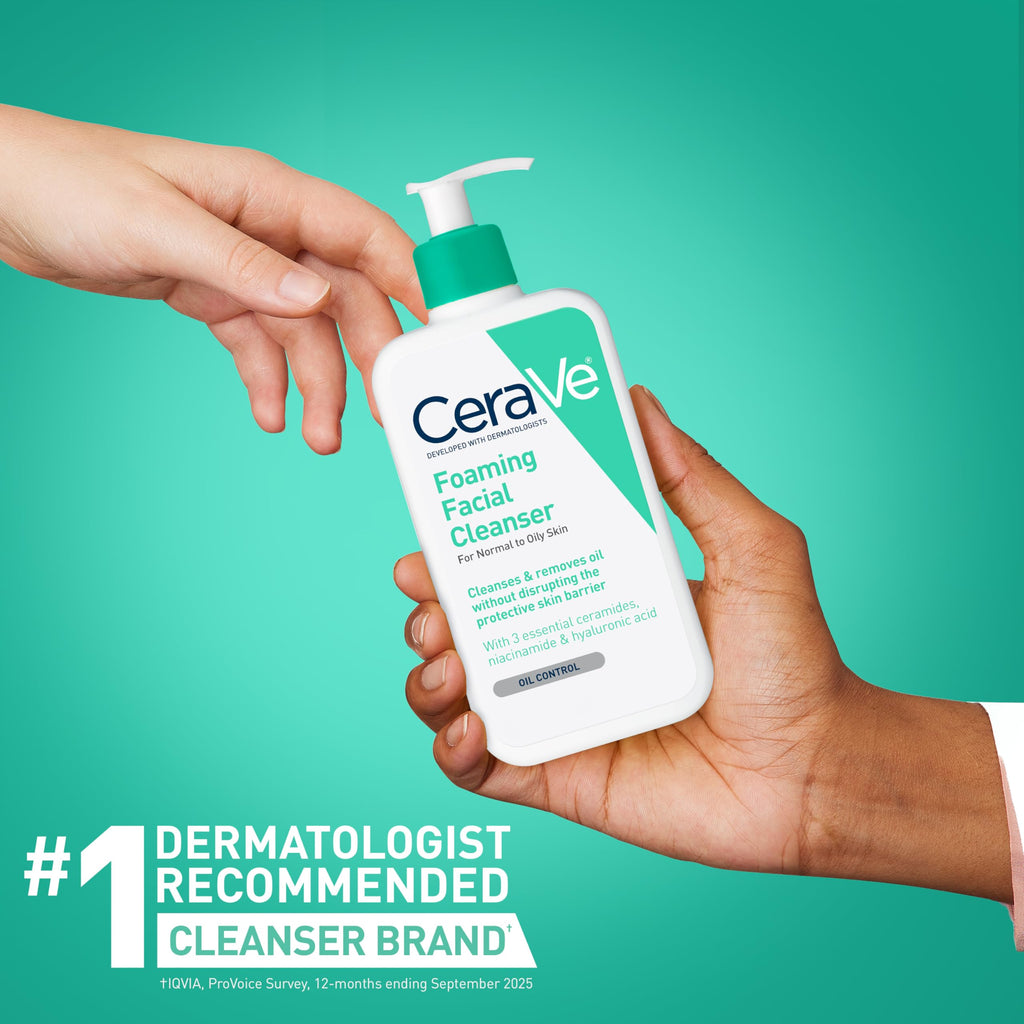 CeraVe Foaming Facial Cleanser, Face Wash for Oily Skin, 19oz
