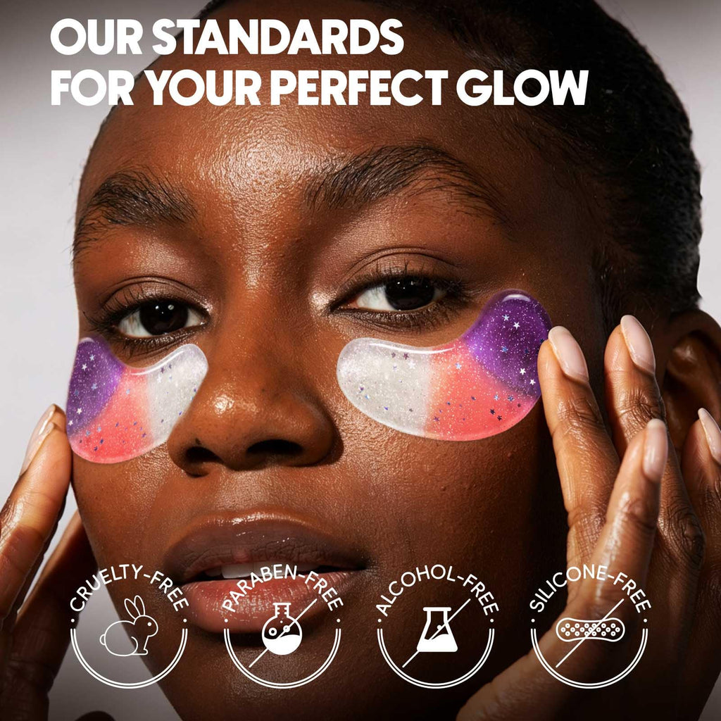 AILEORY Under Eye Patches – Tri-Color Glitter Gel Pads | Dark Circles, Puffiness & Wrinkles