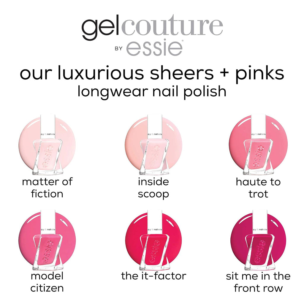 Essie Gel Couture Long-Lasting Nail Polish, 8-Free Vegan, 0.46 fl oz