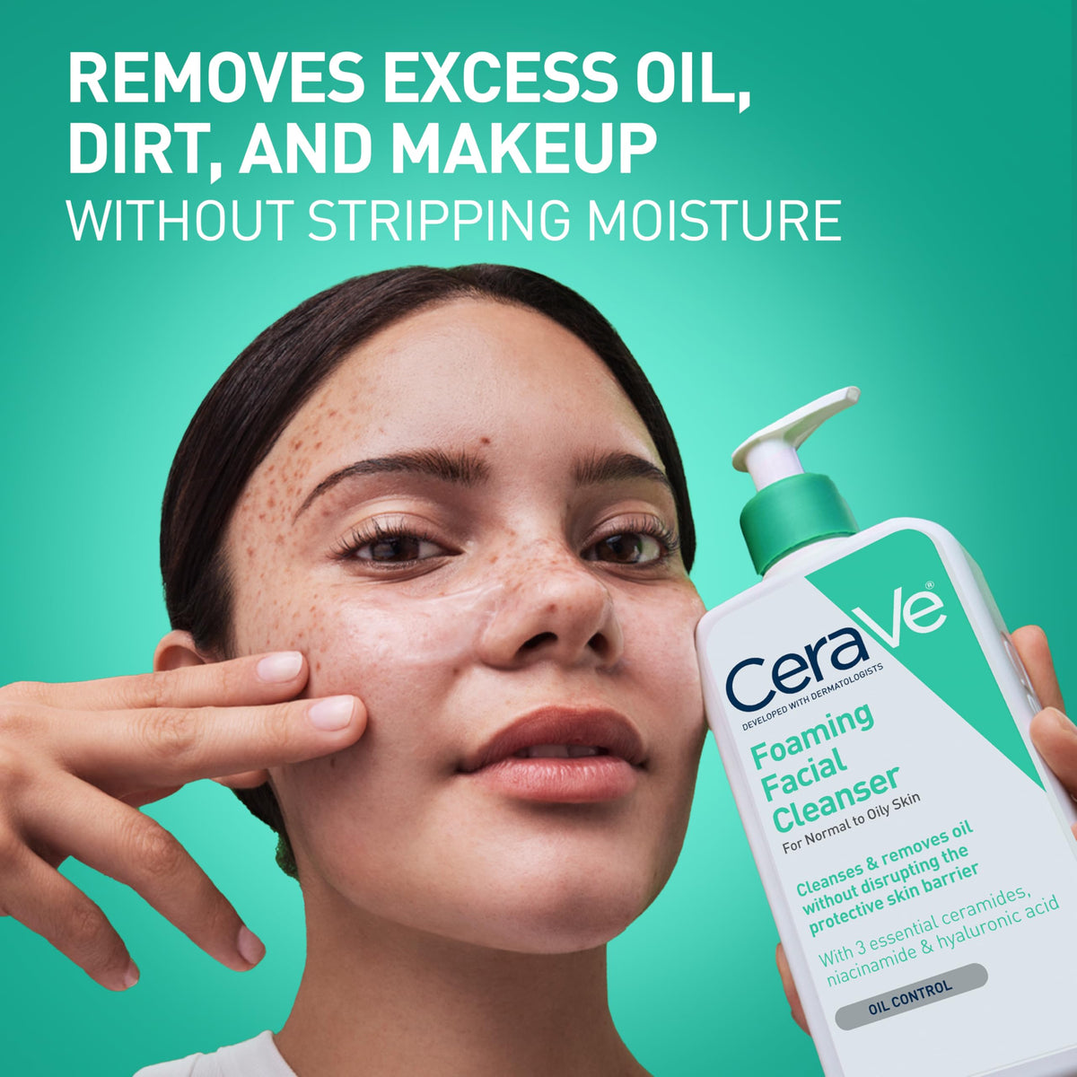 CeraVe Foaming Facial Cleanser, Face Wash for Oily Skin, 19oz