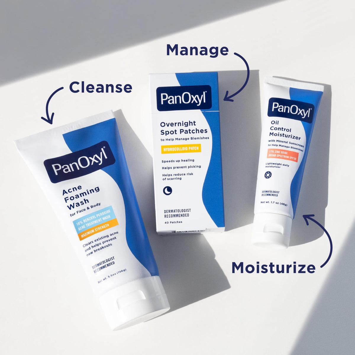 PanOxyl 10% Benzoyl Peroxide Acne Foaming Wash – Maximum Strength Face & Body Cleanser