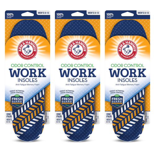 Arm & Hammer Work Boot Insoles, Memory Foam Arch Support