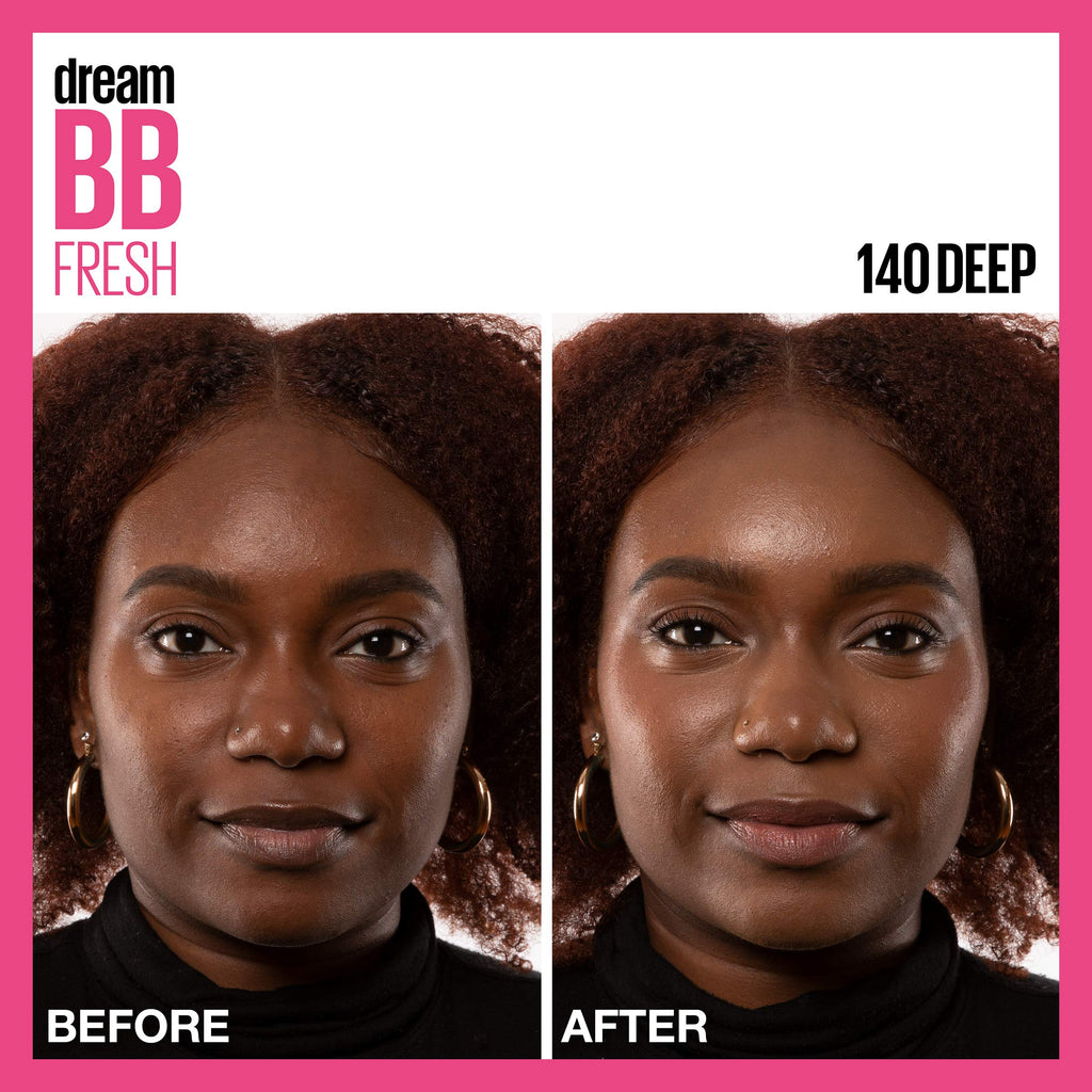 Maybelline Dream Fresh Skin Hydrating BB cream, 8-in-1 Skin Perfecting Beauty Balm with Broad Spectrum SPF 30, Sheer Tint Coverage, Oil-Free, Light/Medium, 1 Fl Oz