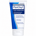 A 5.3 oz squeeze tube of PanOxyl Acne Foaming Wash, 10% Benzoyl Peroxide Maximum Strength, featuring a blue and white label on a clean white background.
